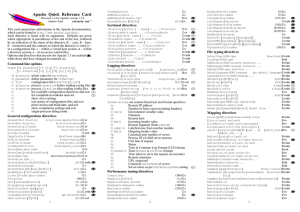 Apache Quick Reference Card