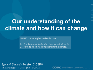 Our understanding of the climate and how it can change