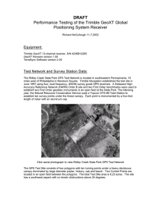 DRAFT Performance Testing of the Trimble GeoXT Global Positioning System Receiver