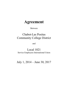 Agreement Chabot-Las Positas Community College District Local 1021