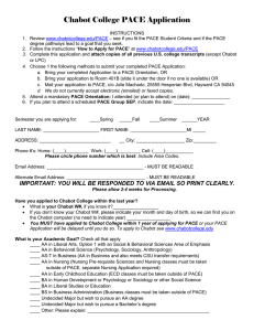 Chabot College PACE Application