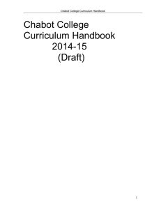 Chabot College Curriculum Handbook 2014-15 (Draft)