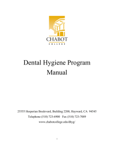 Dental Hygiene Program Manual