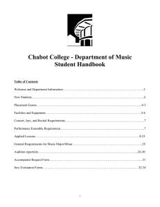 Chabot College - Department of Music Student Handbook