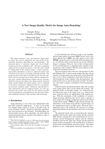 A New Image Quality Metric for Image Auto-Denoising