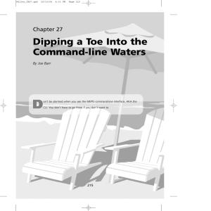 D Dipping a Toe Into the Command-line Waters Chapter 27