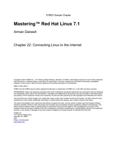 Mastering™ Red Hat Linux 7.1 Arman Danesh SYBEX Sample Chapter