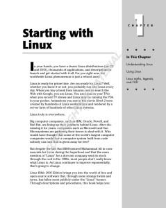 1 I Starting with Linux