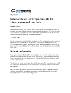 SolutionBase: GUI replacements for Linux command line tools