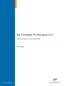 Top 5 Strategies for Managing Linux Practical Advice from the Field www.levanta.com