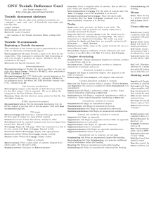GNU Texinfo Reference Card