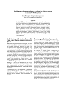 Building a self-contained auto-configuring Linux system on an iso9660 filesystem