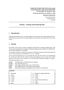 PStools - working with PostScript files 1 Introduction FORSCHUNGSZENTRUM JÜLICH GmbH