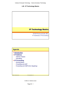 • IP Technology Basics Agenda Introduction
