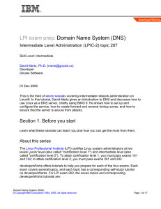 LPI exam prep: Domain Name System (DNS)