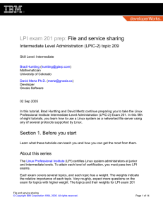 LPI exam 201 prep: File and service sharing