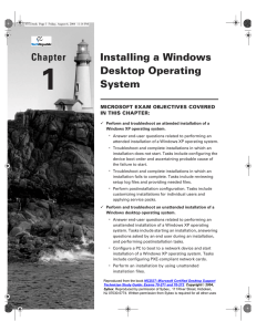 1 Chapter Installing a Windows