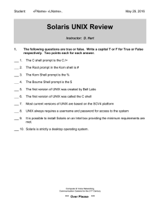Solaris UNIX Review