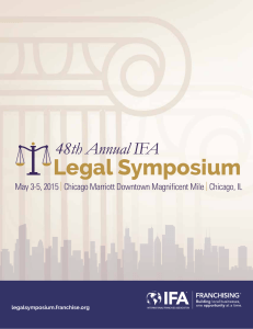 Legal Symposium 48th Annual IFA legalsymposium.franchise.org