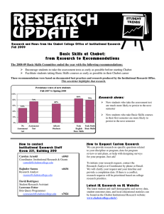 Basic Skills at Chabot: from Research to Recommendations