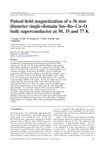 Pulsed field magnetization of a 36 mm diameter single-domain Sm–Ba–Cu–O