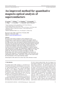 An improved method for quantitative magneto-optical analysis of superconductors F Laviano
