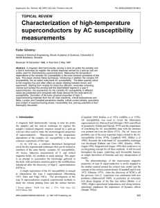 Characterization of high-temperature superconductors by AC susceptibility measurements TOPICAL REVIEW