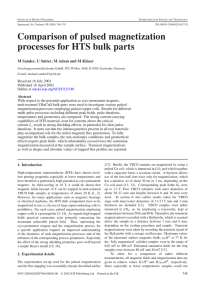 Comparison of pulsed magnetization processes for HTS bulk parts