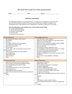 BU	Field	Work	Self‐Care	Plan	(Assessment)