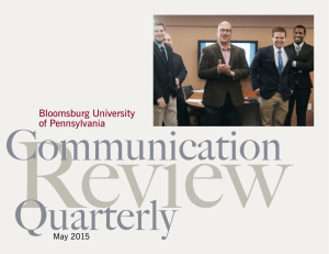 Review Communication Quarterly Bloomsburg University