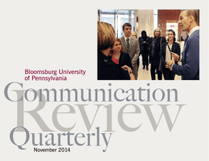 Review Communication Quarterly Bloomsburg University