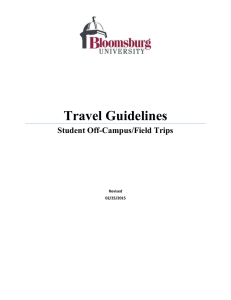 Travel Guidelines  Student Off-Campus/Field Trips