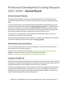 Professional Development Funding Requests (2015-2016) – Second Round I T