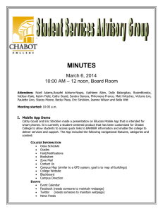 MINUTES March 6, 2014 10:00 AM – 12 noon, Board Room