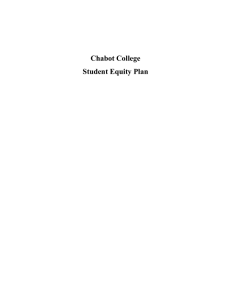 Chabot College Student Equity Plan