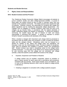 Students and Student Services  F. Rights, Duties and Responsibilities