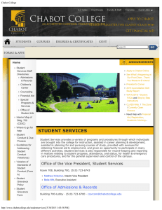 Chabot College  Student Services Staff