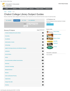 Chabot College Library Subject Guides