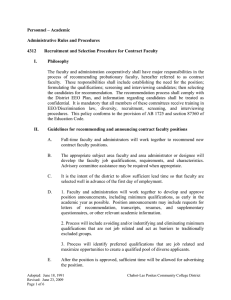 Personnel – Academic Administrative Rules and Procedures 4312