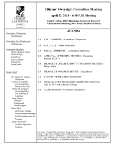 Citizens’ Oversight Committee Meeting April 23, 2014 – 6:00 P.M. Meeting