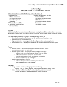 Chabot College Program Review of Administrative Services