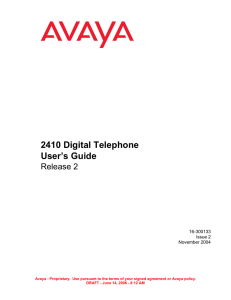 2410 Digital Telephone User’s Guide  Release 2