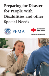 Preparing for Disaster for People with Disabilities and other Special Needs