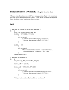 Some hints about IPP model