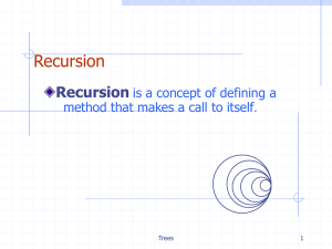 Recursion is a concept of defining a .