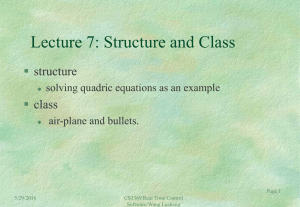 Lecture 7: Structure and Class  structure class