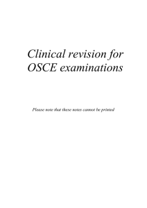 Clinical revision for OSCE examinations
