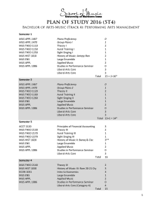 MUS THEO 1110 Theory I 2