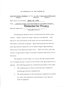 Redacted for Privacy Date thesis is presented