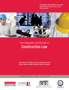 Construction Law Osgoode